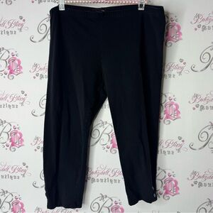 Style & co petite crop capri Black Pants with Elegant Tapered Fit buttons blue